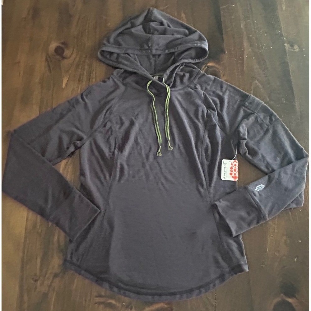 Free People Movement Hoodie Small Black Wool Blend Activewear Gorpcore Layering